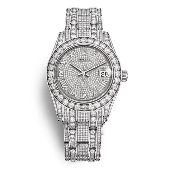 Watches JMS always Original Rolex Pearlmaster 34 Ladies 18kt White Gold Pearlmaster Diamond Pave Watch 81409PAVEPM Watches JMS always Original Rolex Pearlmaster 34 Ladies 18kt White Gold Pearlmaster Diamond Pave Watch 81409PAVEPM
