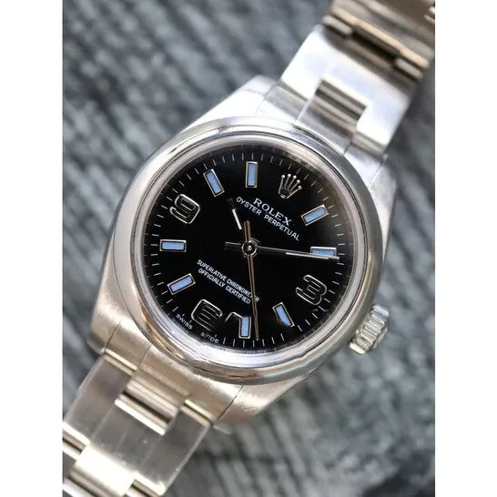 Watches Original Preowned Rolex Oyster Perpetual Automatic Chronometer Black Dial Ladies Watch 176200 JMS always Watches Original Preowned Rolex Oyster Perpetual Automatic Chronometer Black Dial Ladies Watch 176200 JMS always