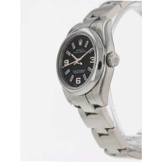 Watches Original Preowned Rolex Oyster Perpetual Automatic Chronometer Black Dial Ladies Watch 176200 JMS always Watches Original Preowned Rolex Oyster Perpetual Automatic Chronometer Black Dial Ladies Watch 176200 JMS always