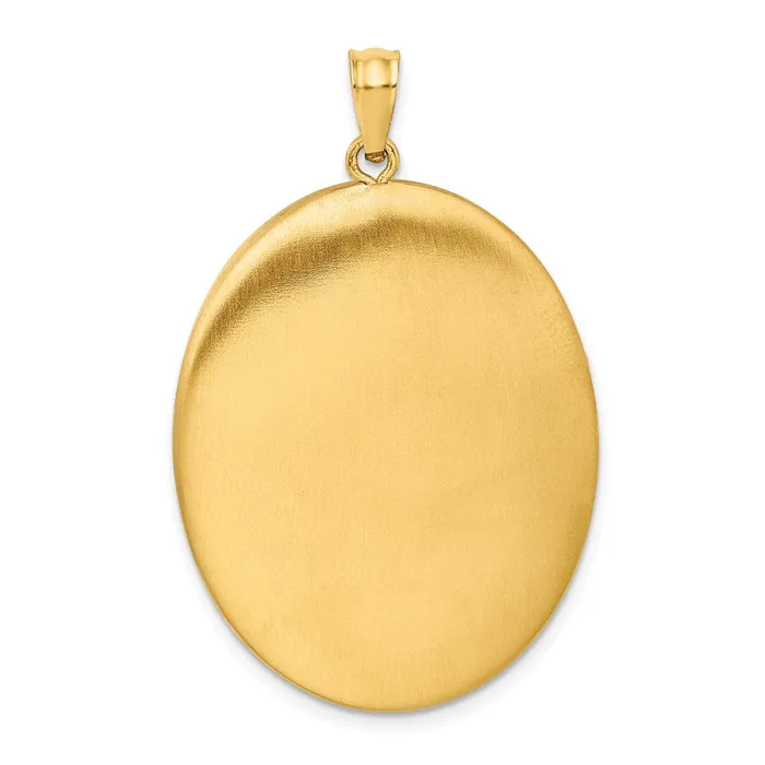 120 Gold Filled 34mm PolishedSatin Leaf Border 2Frame Oval Locket TreasureFineJewelers Earrings