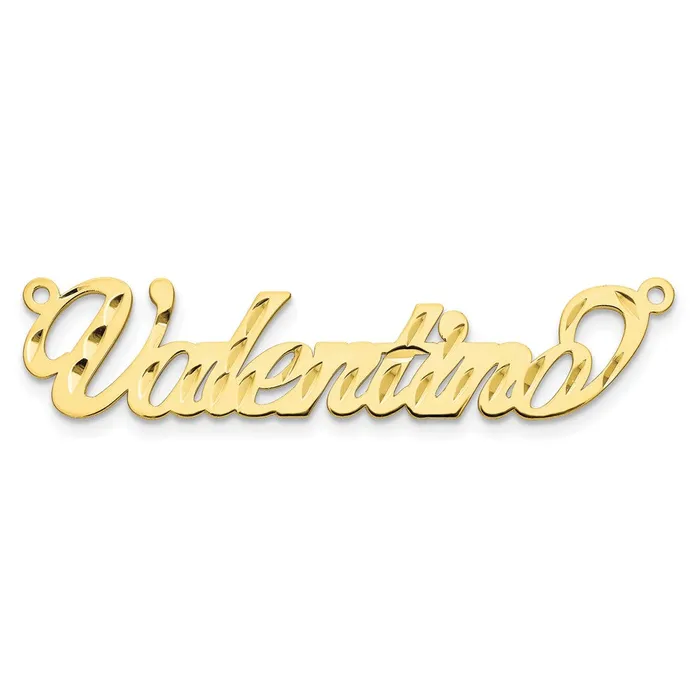 10K Diamondcut Name Plate TreasureFineJewelers Necklaces