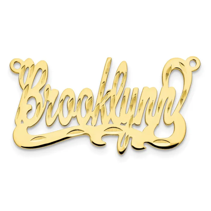 10K Diamondcut Name Plate TreasureFineJewelers Necklaces