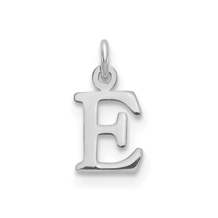 10k White Gold Cutout Letter E Initial Charm TreasureFineJewelers Charm Necklaces 10k White Gold Cutout Letter E Initial Charm TreasureFineJewelers Charm Necklaces