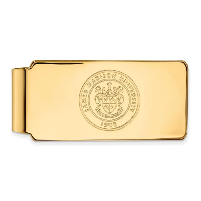 10K Yellow Gold James Madison University Money Clip Crest TreasureFineJewelers PreStyled Sets