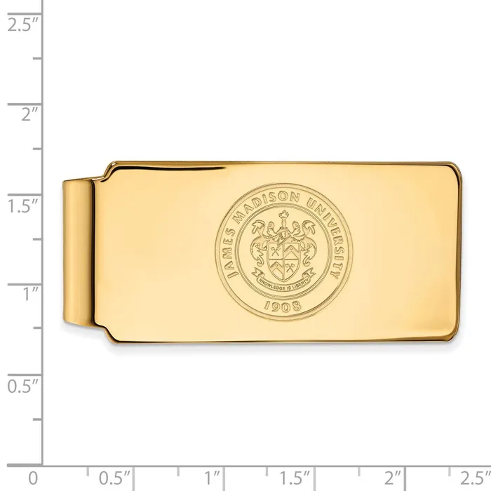 10K Yellow Gold James Madison University Money Clip Crest TreasureFineJewelers PreStyled Sets
