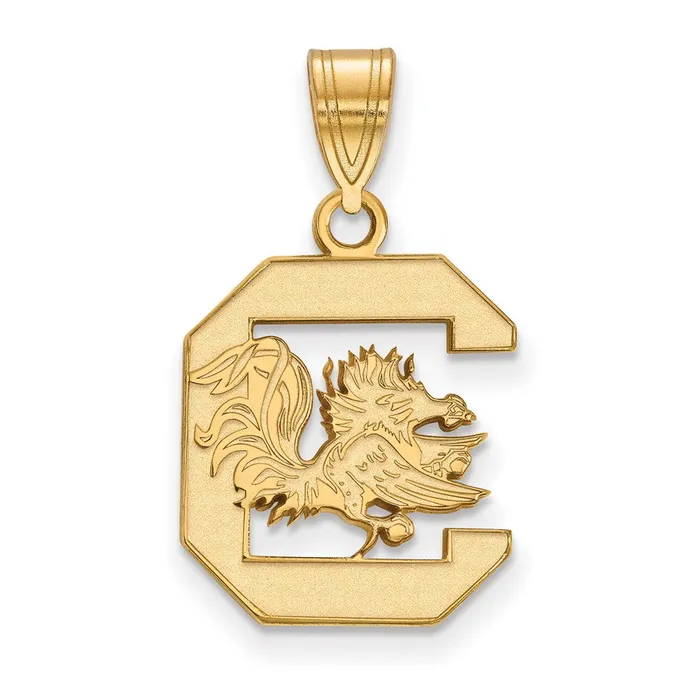 10K Yellow Gold University of South Carolina Medium Pendant TreasureFineJewelers Necklaces