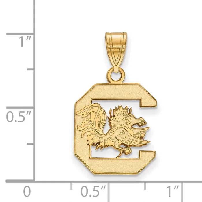 10K Yellow Gold University of South Carolina Medium Pendant TreasureFineJewelers Necklaces