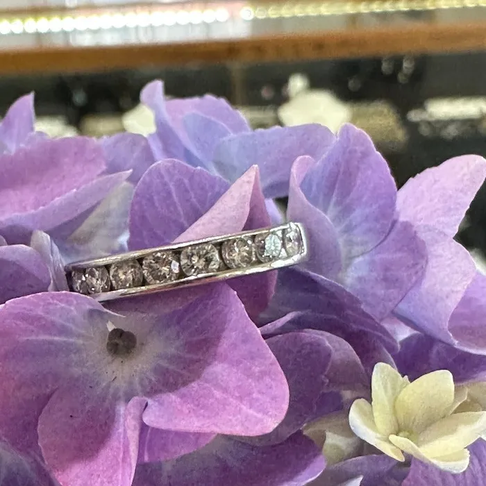 14 Karat White Gold Diamond Band 11000435 ONeills Estate Jewelry Rings