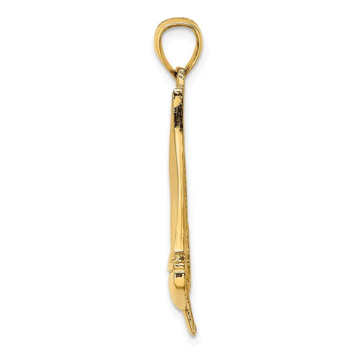 14K 2D Polished Sailboat Charm TreasureFineJewelers Charm Necklaces