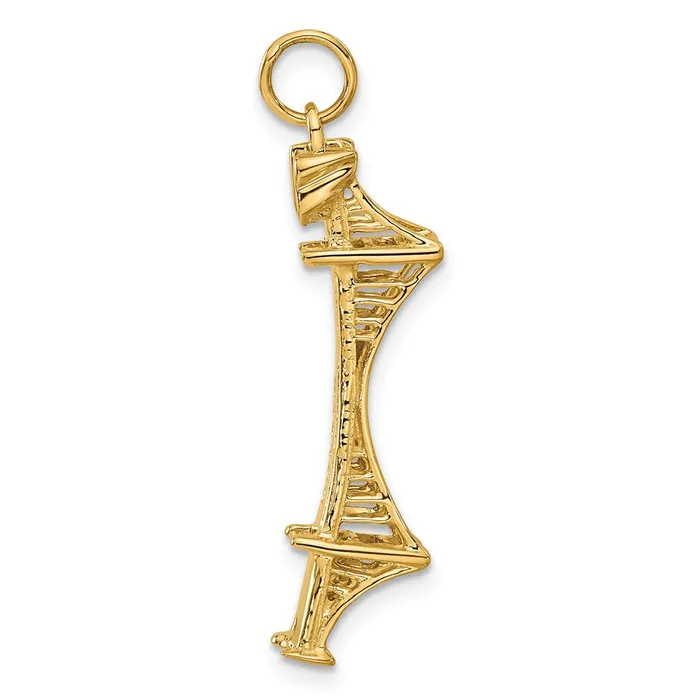 14k 3D Golden Gate Bridge Charm TreasureFineJewelers Charm Necklaces