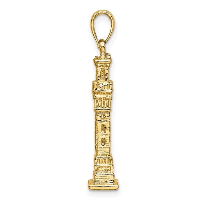 14K 3D Pilgrim Memorial Monument Charm TreasureFineJewelers Charm Necklaces