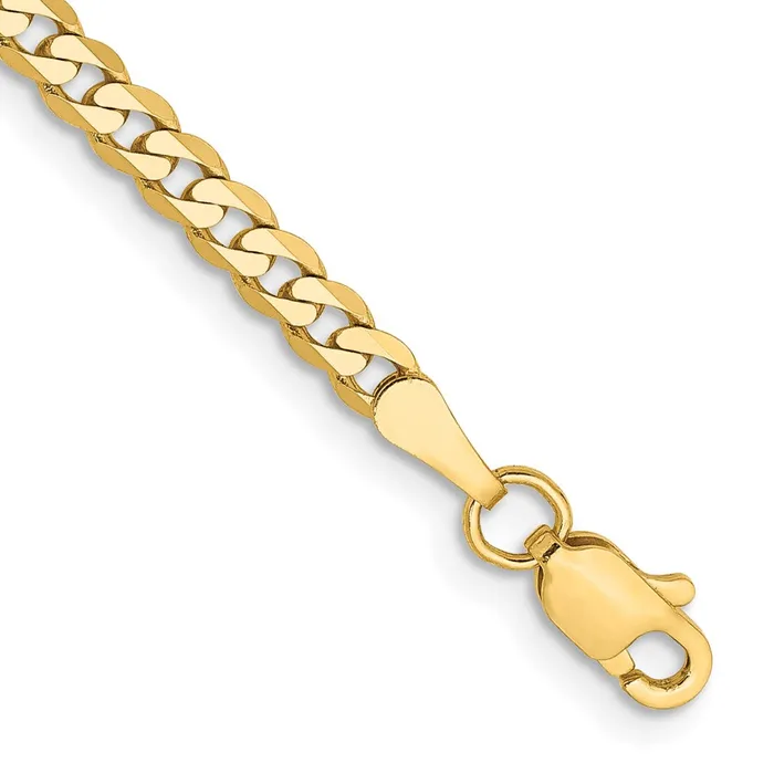 14K 7 inch 29mm Flat Beveled Curb with Lobster Clasp Bracelet TreasureFineJewelers Bracelets 14K 7 inch 29mm Flat Beveled Curb with Lobster Clasp Bracelet TreasureFineJewelers Bracelets