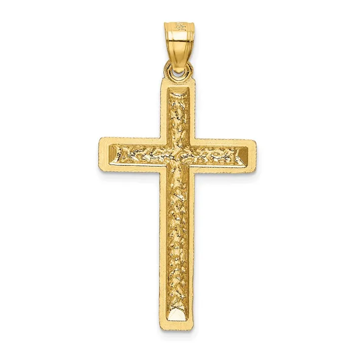 14k Diamondcut Latin Cross Pendant TreasureFineJewelers Necklaces