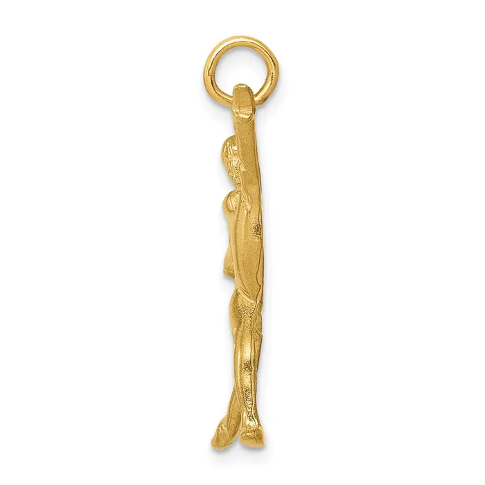 14k Gymnast Charm TreasureFineJewelers Charm Necklaces