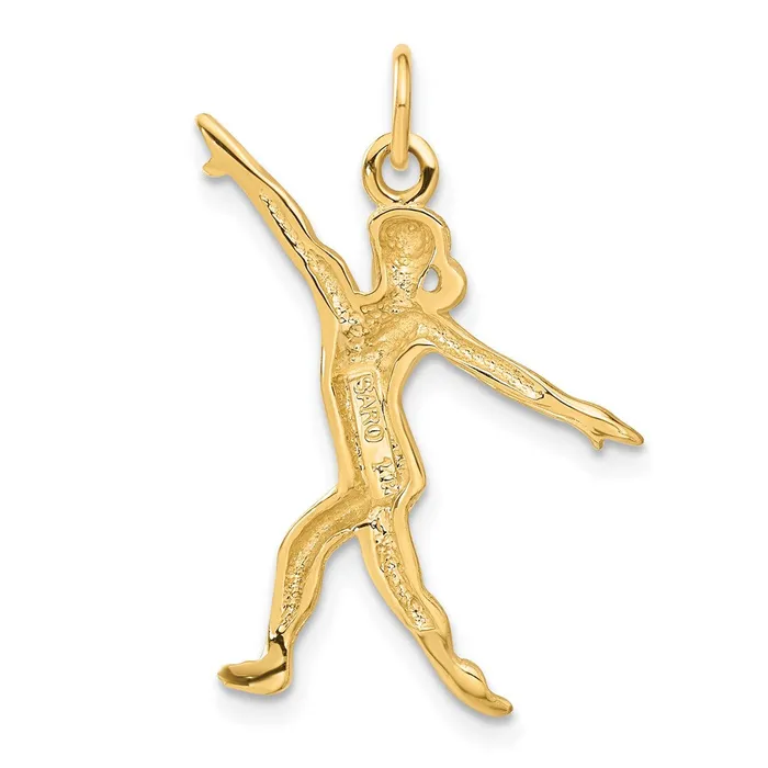14k Gymnast Charm TreasureFineJewelers Charm Necklaces