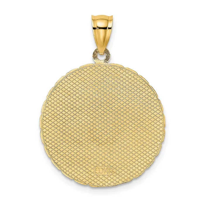 14K JAMAICA and Dolphins Disk Charm TreasureFineJewelers Charm Necklaces