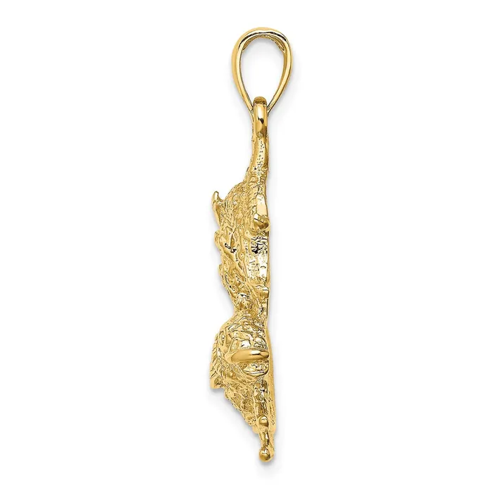 14k Large Pisces Zodiac Charm TreasureFineJewelers Charm Necklaces