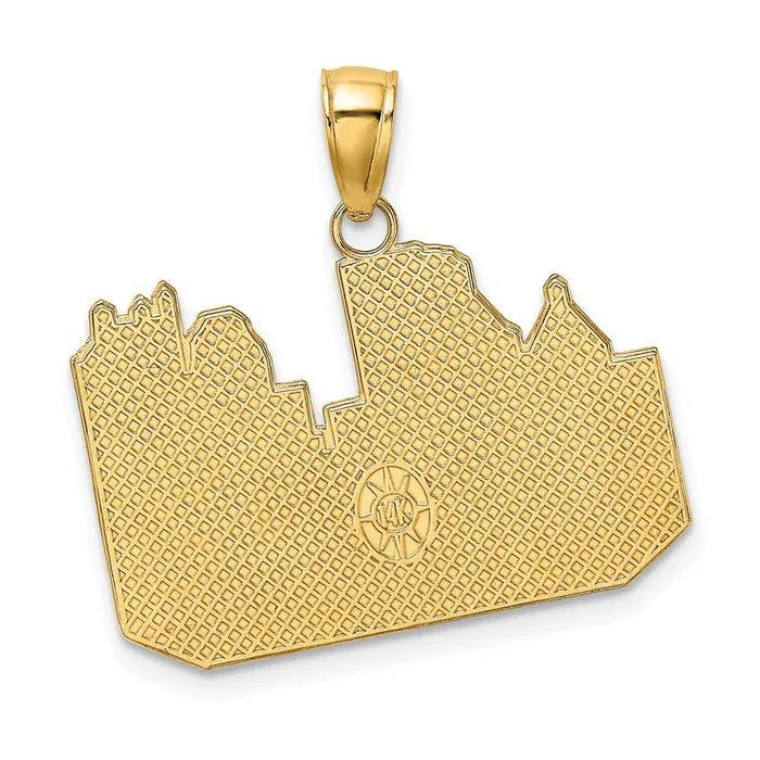 14K Pittsburgh Skyline Charm TreasureFineJewelers Charm Necklaces
