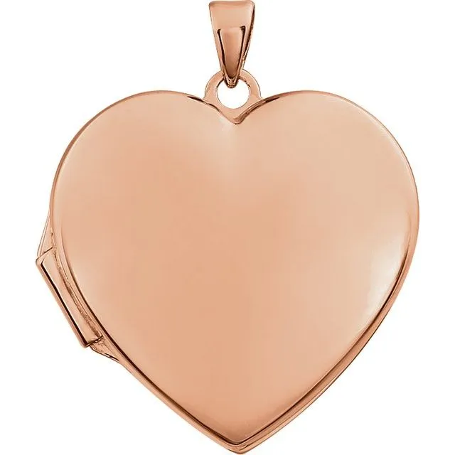 14K Rose Gold Heart Locket TreasureFineJewelers Necklaces