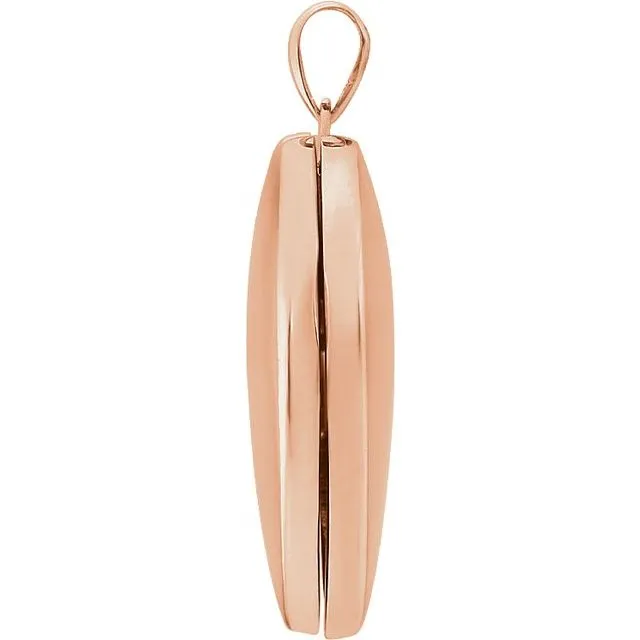 14K Rose Gold Heart Locket TreasureFineJewelers Necklaces