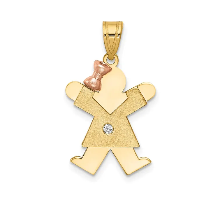 14k Twotone AA Diamond kid pendant TreasureFineJewelers Rings