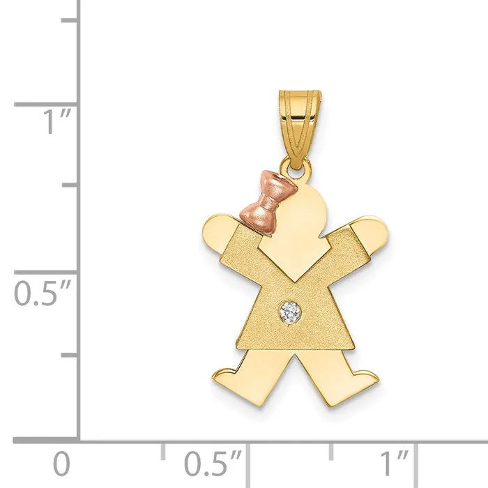 14k Twotone AA Diamond kid pendant TreasureFineJewelers Rings