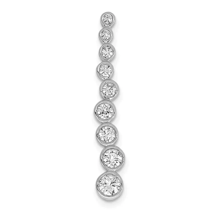 14k White Gold 12ct Diamond Fancy Chain Slide TreasureFineJewelers Necklaces