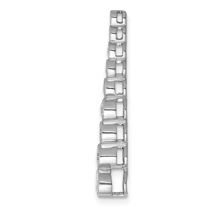 14k White Gold 12ct Diamond Fancy Chain Slide TreasureFineJewelers Necklaces
