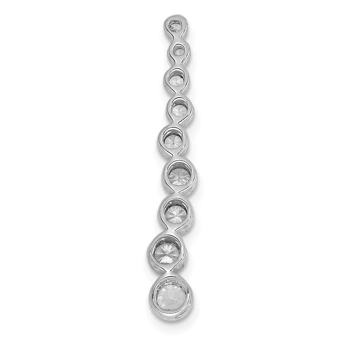 14k White Gold 12ct Diamond Fancy Chain Slide TreasureFineJewelers Necklaces