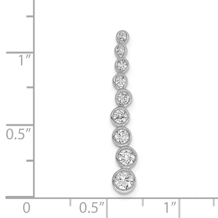 14k White Gold 12ct Diamond Fancy Chain Slide TreasureFineJewelers Necklaces