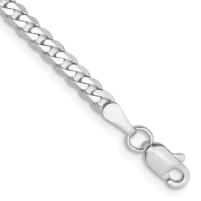 14k White Gold 29mm Flat Beveled Curb with Lobster Clasp Bracelet TreasureFineJewelers Bracelets 14k White Gold 29mm Flat Beveled Curb with Lobster Clasp Bracelet TreasureFineJewelers Bracelets