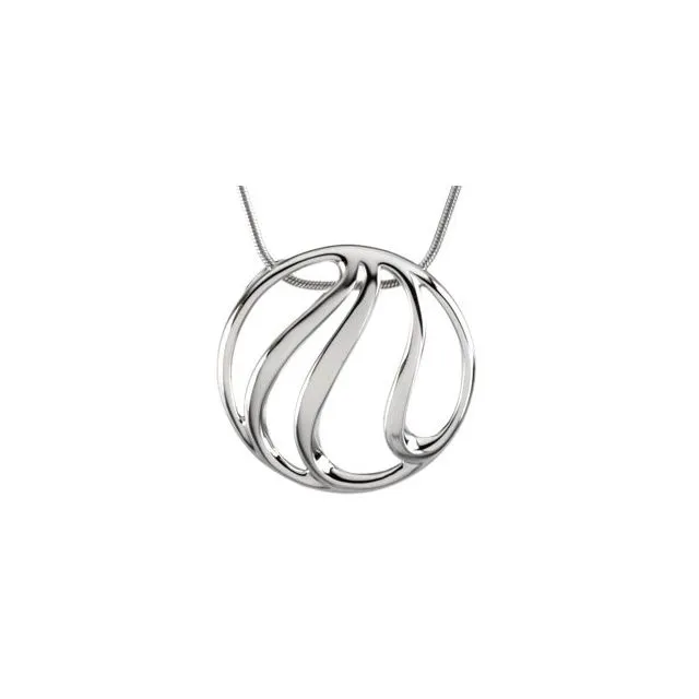 14K White Gold Circle 18 Necklace TreasureFineJewelers Necklaces