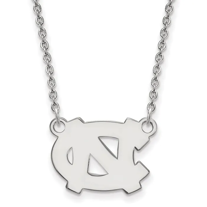 14K White Gold University of North Carolina Small Pendant with Necklace TreasureFineJewelers Necklaces 14K White Gold University of North Carolina Small Pendant with Necklace TreasureFineJewelers Necklaces