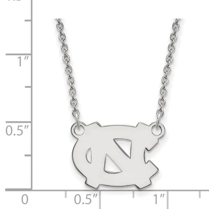 14K White Gold University of North Carolina Small Pendant with Necklace TreasureFineJewelers Necklaces