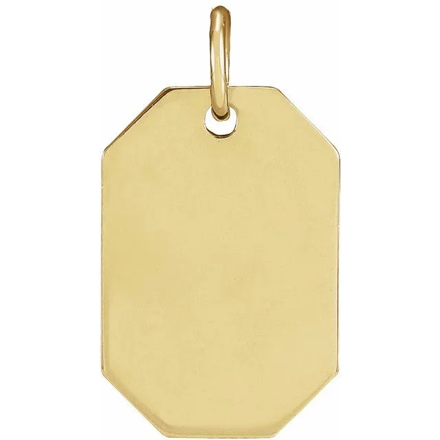 14K Yellow Gold 1637x917 mm Dog Tag Pendant TreasureFineJewelers Necklaces