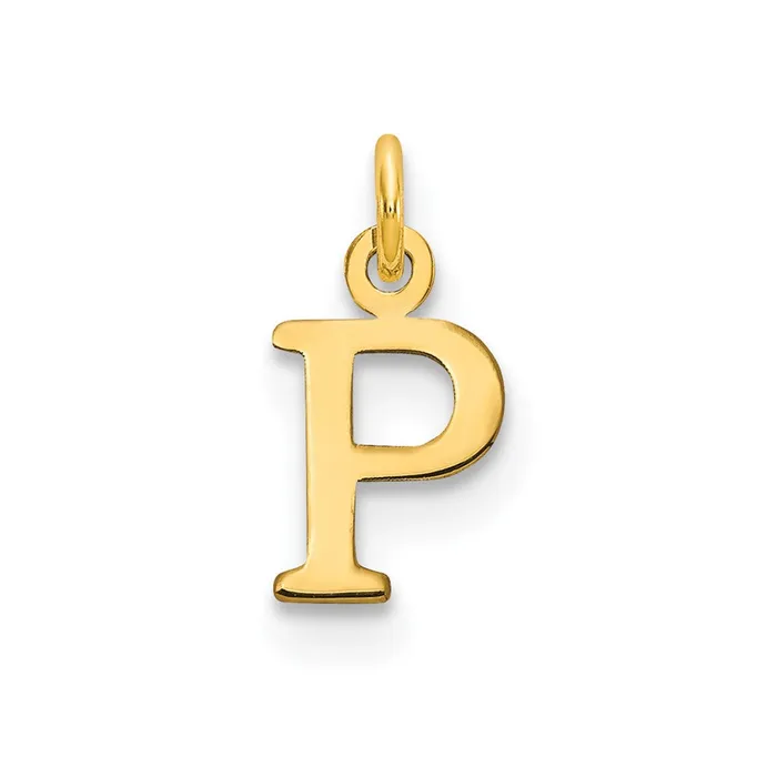 14k Yellow Gold Cutout Letter P Initial Pendant TreasureFineJewelers Necklaces 14k Yellow Gold Cutout Letter P Initial Pendant TreasureFineJewelers Necklaces