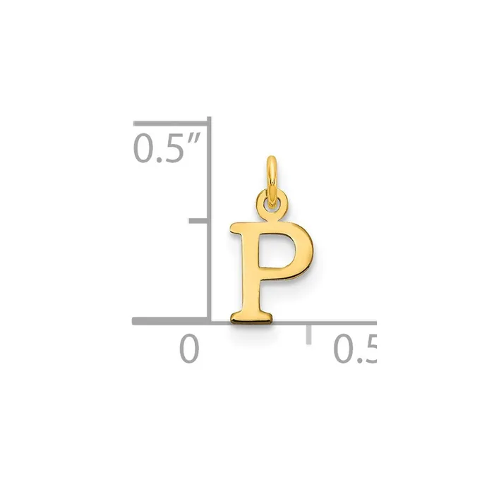 14k Yellow Gold Cutout Letter P Initial Pendant TreasureFineJewelers Necklaces
