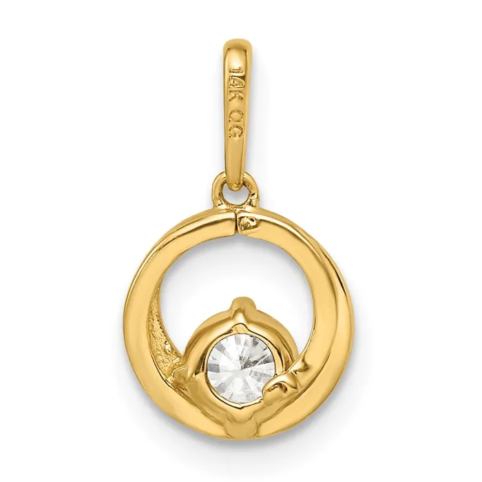 14k Yellow Gold CZ Pendant TreasureFineJewelers PreStyled Sets