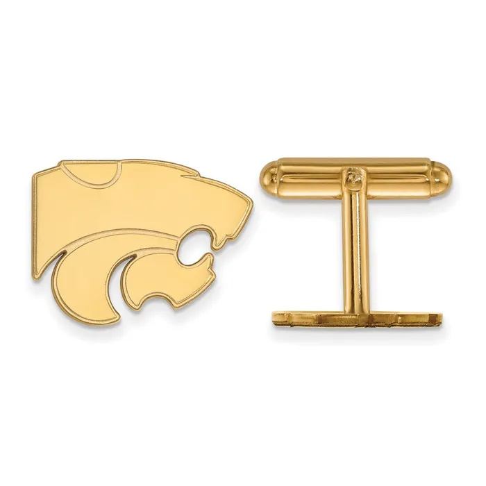 14K Yellow Gold Kansas State University Cuff Link TreasureFineJewelers PreStyled Sets