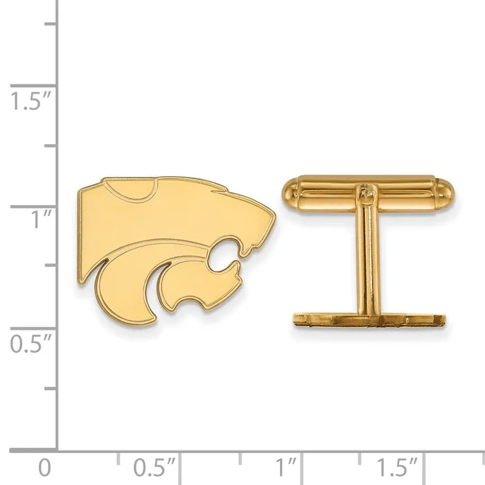 14K Yellow Gold Kansas State University Cuff Link TreasureFineJewelers PreStyled Sets