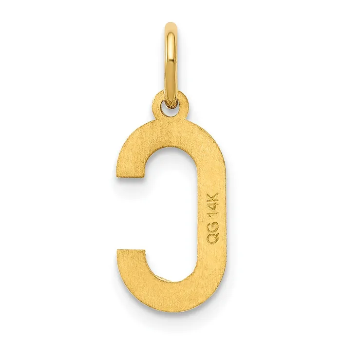 14k Yellow Gold Letter C Initial Pendant TreasureFineJewelers Necklaces