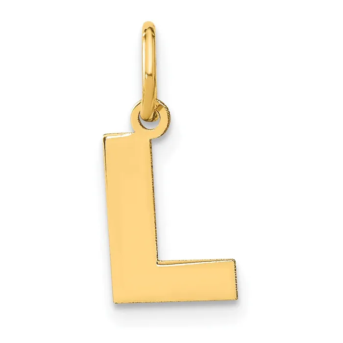 14k Yellow Gold Letter L Initial Pendant TreasureFineJewelers Necklaces