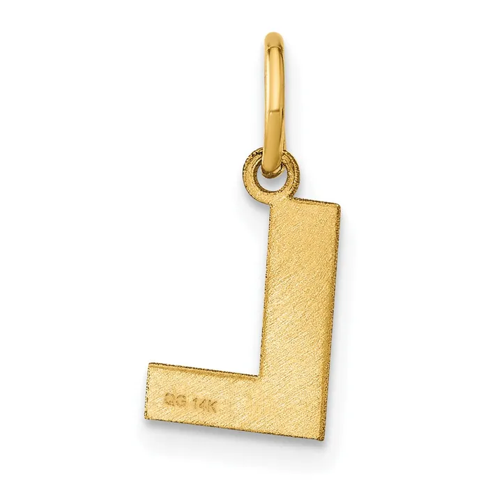 14k Yellow Gold Letter L Initial Pendant TreasureFineJewelers Necklaces