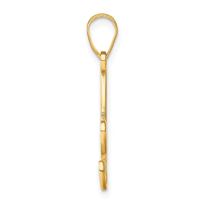 14k Yellow Gold Script Letter A Initial Pendant with Diamond TreasureFineJewelers Necklaces