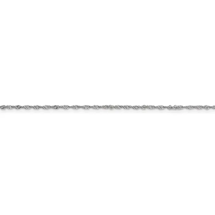 18K Leslies WG 11mm Singapore Chain TreasureFineJewelers Necklaces