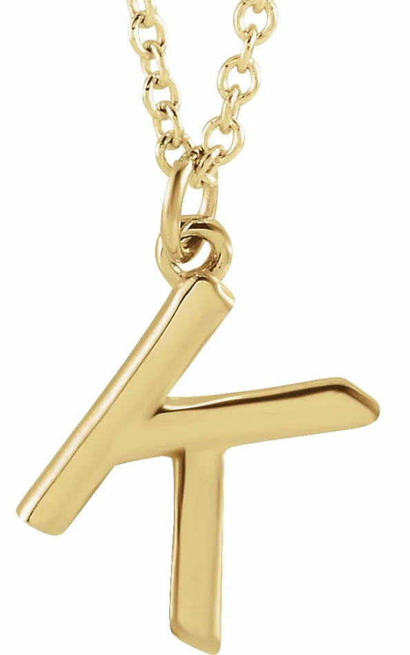 18K Yellow GoldPlated Sterling Silver Initial K Dangle 18 Necklace TreasureFineJewelers Necklaces 18K Yellow GoldPlated Sterling Silver Initial K Dangle 18 Necklace TreasureFineJewelers Necklaces