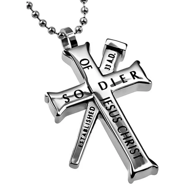 2 TIMOTHY 234 Cross and Nail Necklace with Bible Verse Stainless Steel North Arrow Shop Necklaces 2 TIMOTHY 234 Cross and Nail Necklace with Bible Verse Stainless Steel North Arrow Shop Necklaces