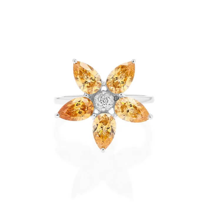 Aletheia Sunflower Sterling Silver Ring Ema Jewels Rings
