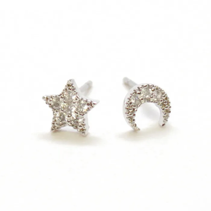 Amanda Star Moon Set Post Earrings vendorunknown Rings