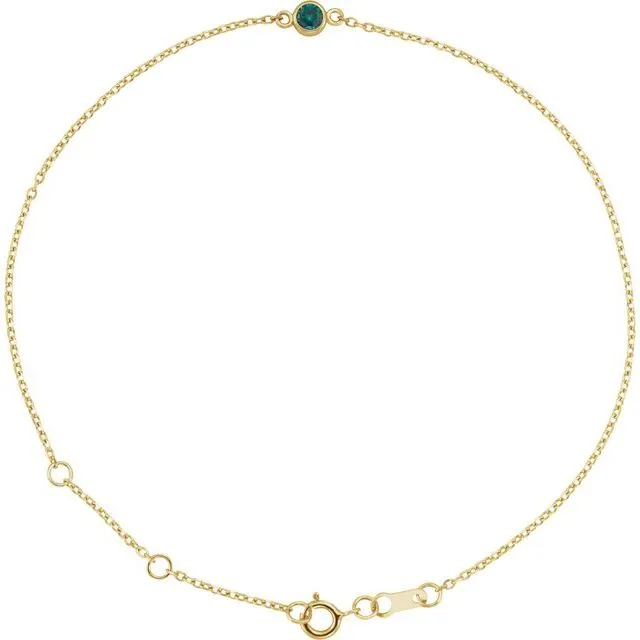 Bracelets 14K Yellow Gold LabGrown Alexandrite BezelSet Solitaire 6 127 12 Bracelet TreasureFineJewelers Bracelets 14K Yellow Gold LabGrown Alexandrite BezelSet Solitaire 6 127 12 Bracelet TreasureFineJewelers